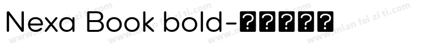 Nexa Book bold字体转换